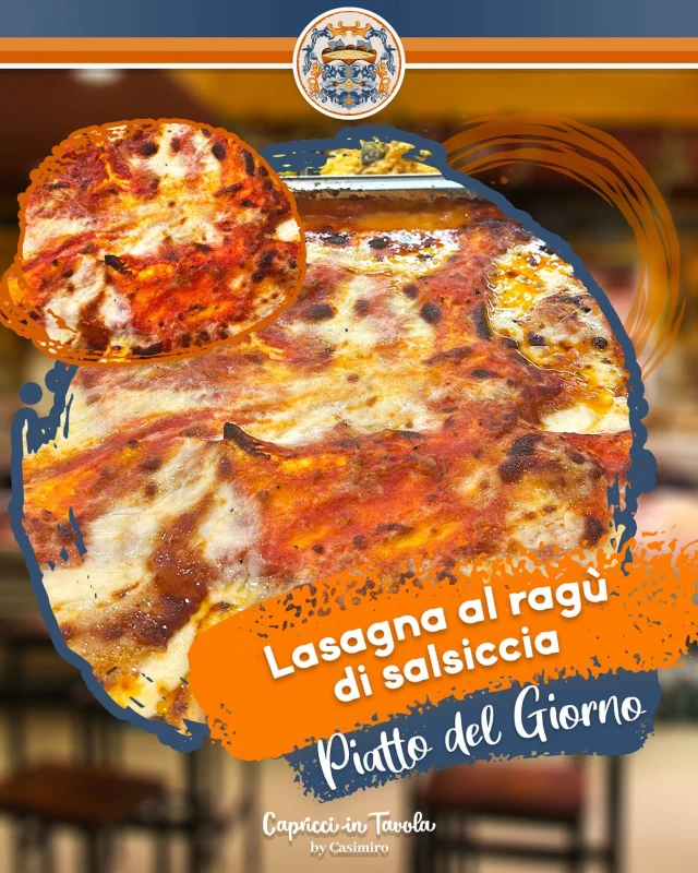 📌 𝐈 𝐂𝐚𝐩𝐫𝐢𝐜𝐜𝐢 𝐝𝐞𝐥 𝐆𝐢𝐨𝐫𝐧𝐨!
Oggi da noi trovate Lasagne al ragù di salsiccia.

𝐏𝐞𝐫 𝐏𝐫𝐞𝐧𝐨𝐭𝐚𝐫𝐞:
📞 𝟎𝟗𝟐𝟑 𝟐𝟖𝟏𝟔𝟔

#capricciintavola #piattodelgiorno #trapani #gusto