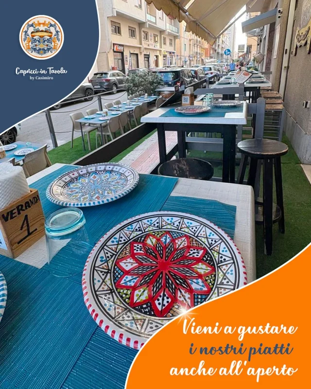 𝐂𝐚𝐩𝐫𝐢𝐜𝐜𝐢 𝐢𝐬 𝐎𝐩𝐞𝐧! ✨
Da oggi potete gustare i nostri piatti anche in dehor.

Prenotate ora il vostro tavolo:
📞 0923 28166

#capricciintavola #dehor #piatto #trapani